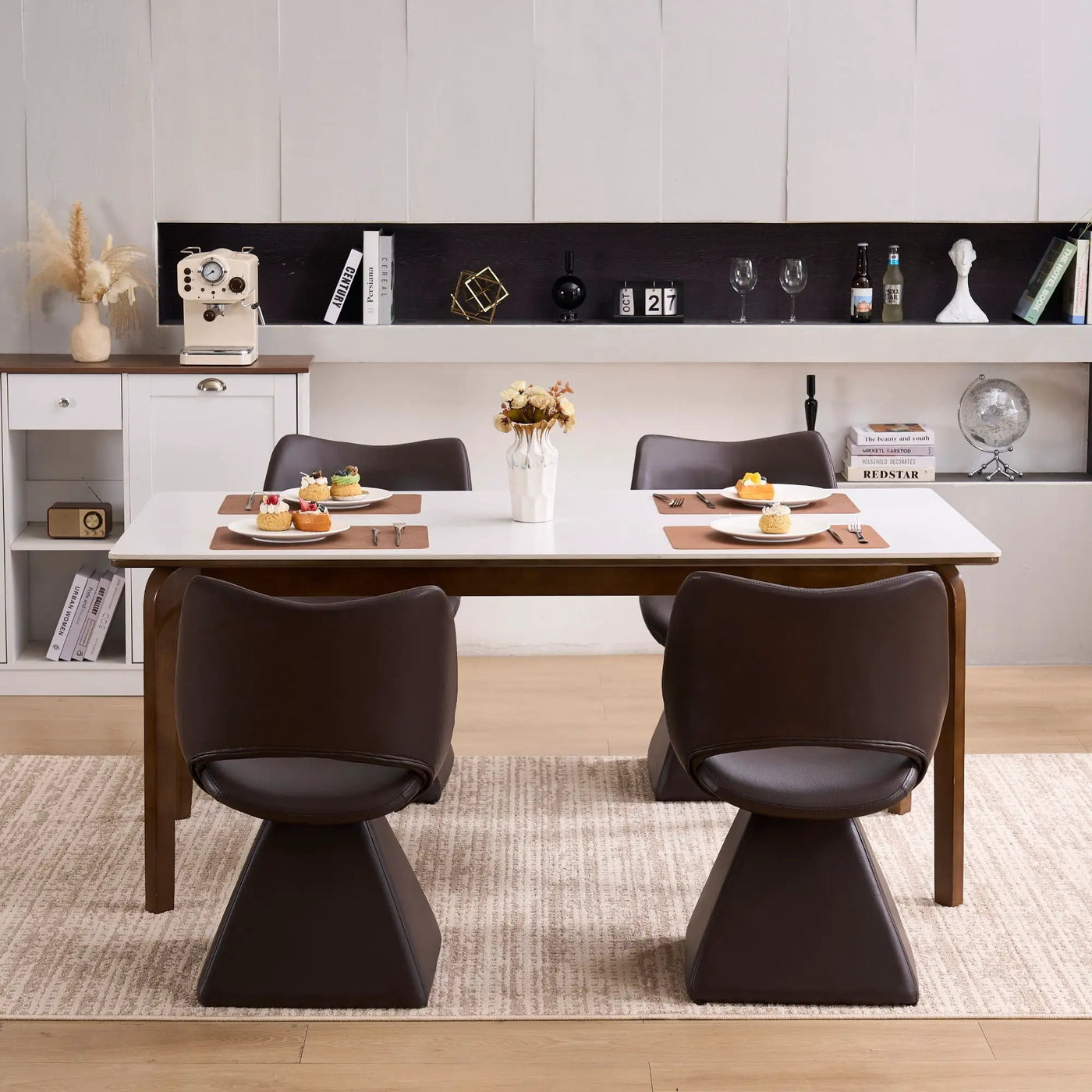 Modern Swivel Dining Chair With High Back by Unique Piece Furniture
