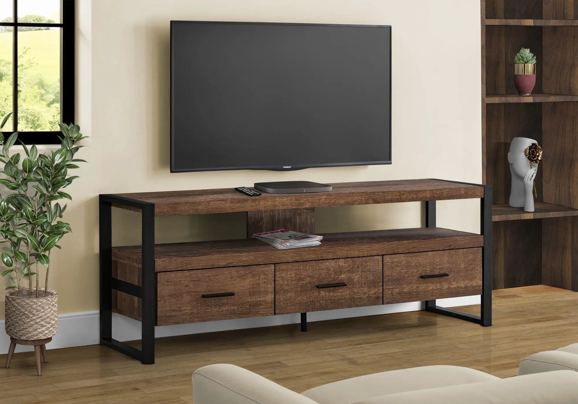 TV Stand Console Media Entertainment Center with Storage Drawers by HouseOfZazla
