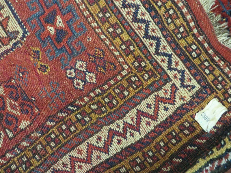 Antique Moroccan Runner Rug 4x9, Wide Runner, Hand Knotted Tribal Oriental Carpet, Hallway Rug, Geometric Medallions, Red, Bohemian Rug Nice by Jewel Rugs