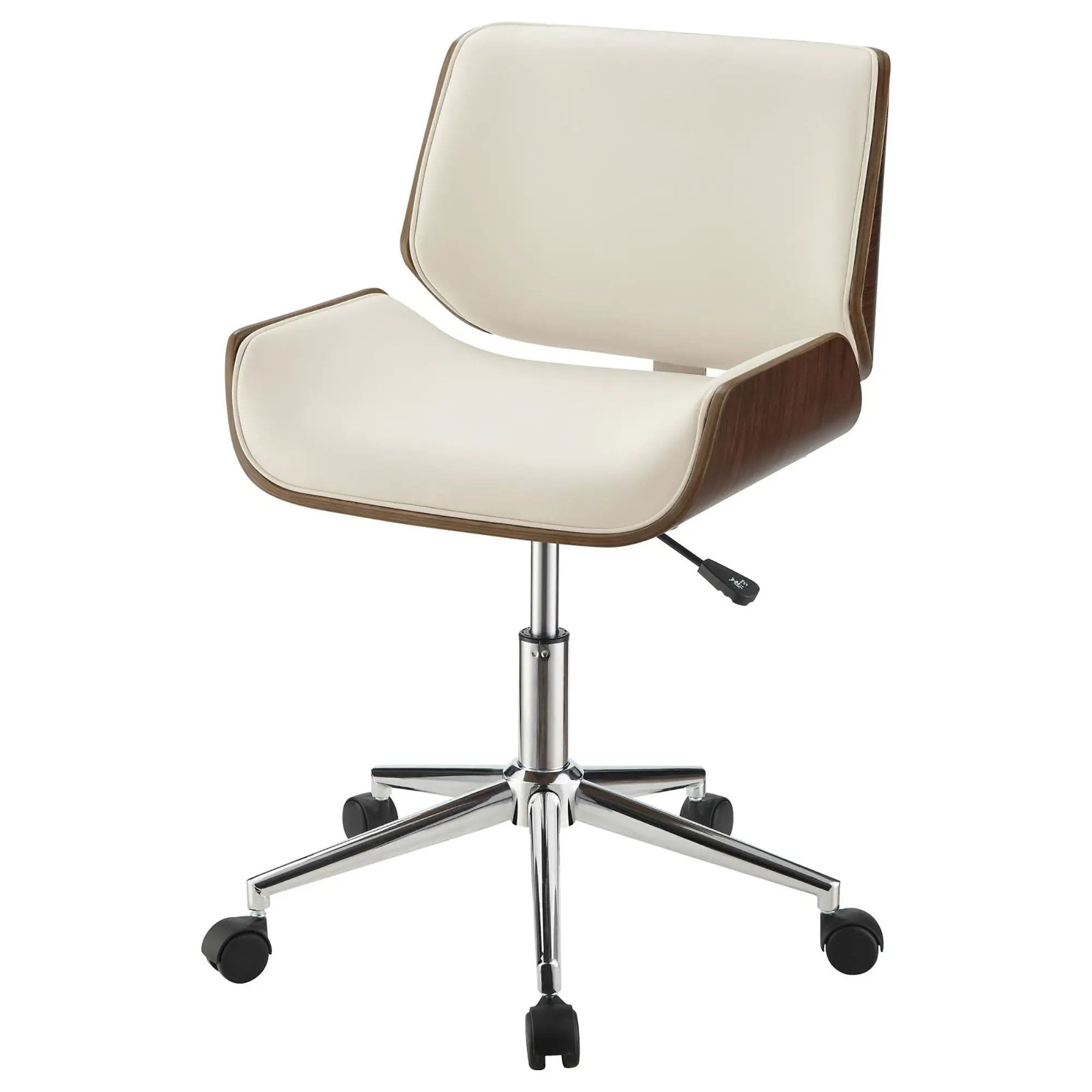 Ecru Swivel Office Chair Adjustable Height - Beige by HouseOfZazla
