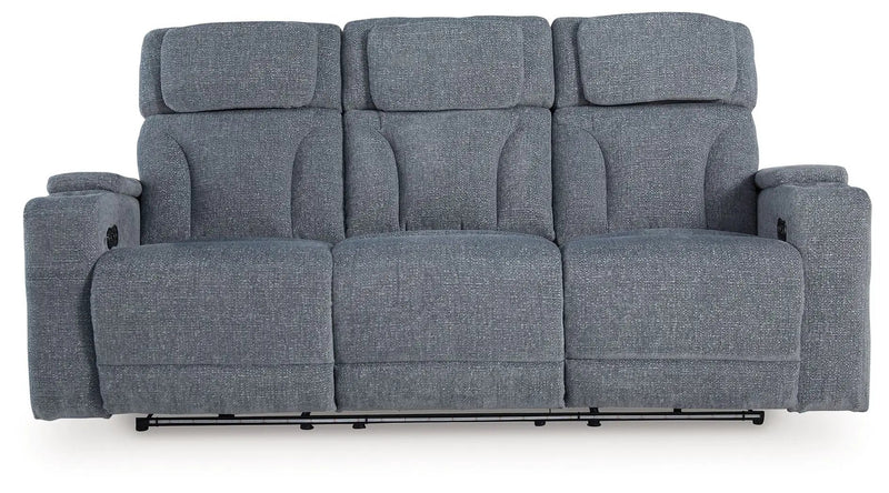 Studio Cave - Power Reclining Sofa - Steel by Unique Piece Furniture