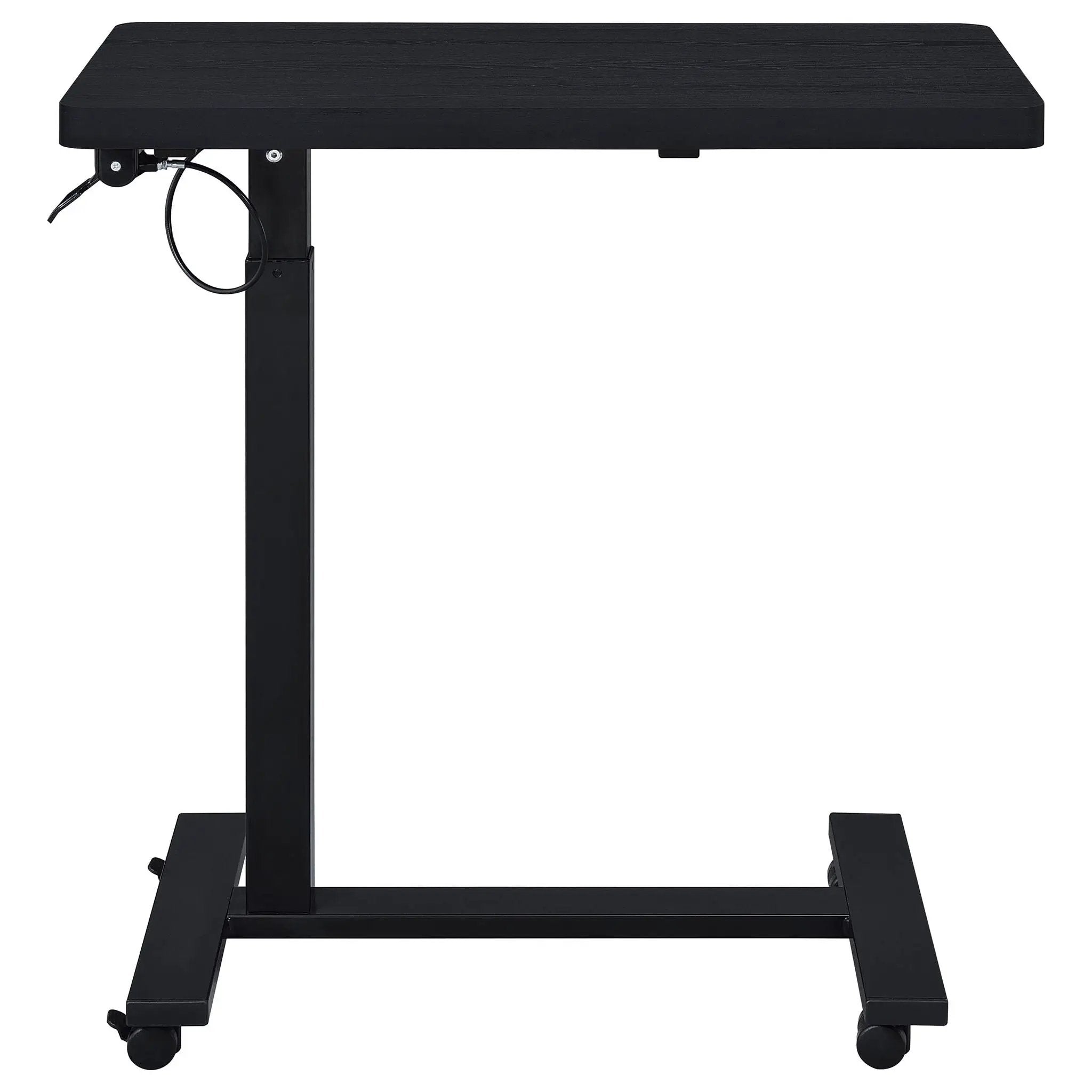 Westpark Pneumatic Adjustable C-Shape Side Table with Casters Black by Unique Piece Furniture