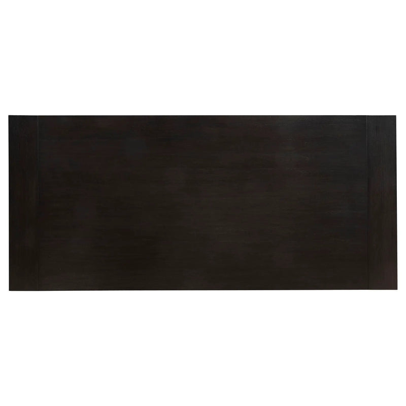 Phelps 123-inch Extension Leaf Dining Table Distressed Noir by Unique Piece Furniture