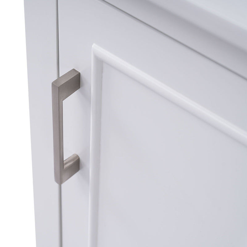 Modern Small Bathroom Vanity Cabinet With Ceramic Basin, Ample Storage, 1 Soft Close Door by HouseOfZazla