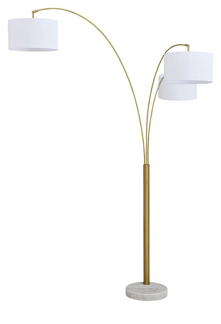 Valo - Metal Arc Lamp - Gold Finish by Unique Piece Furniture