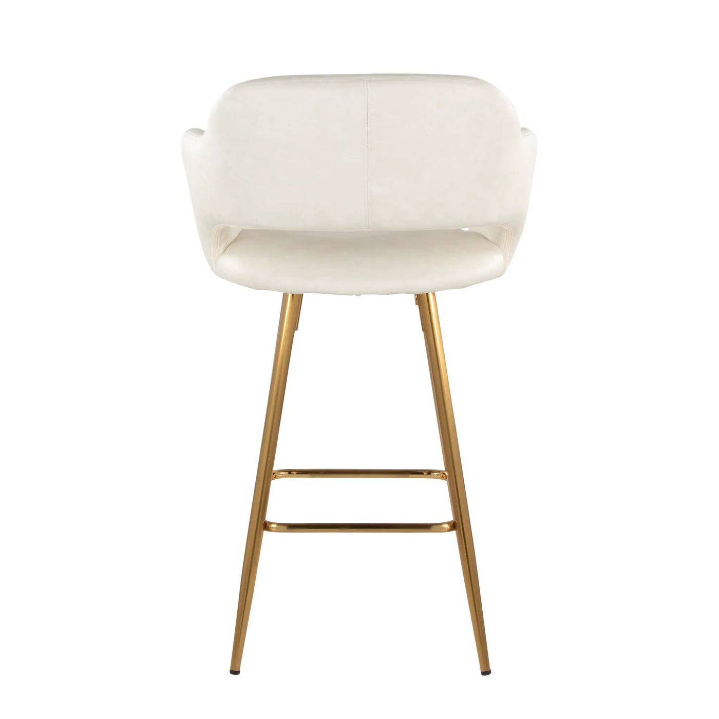 Margarite - Contemporary Fixed Height Counter Stool With Footrest (Set of 2) With Square by HouseOfZazla