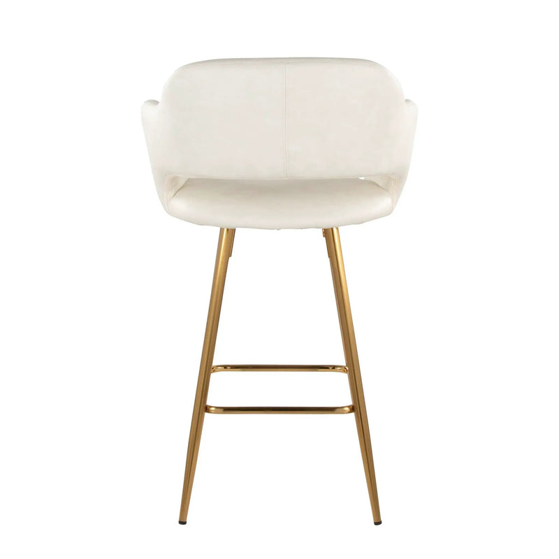 Margarite - Contemporary Fixed Height Counter Stool With Footrest (Set of 2) With Square by HouseOfZazla