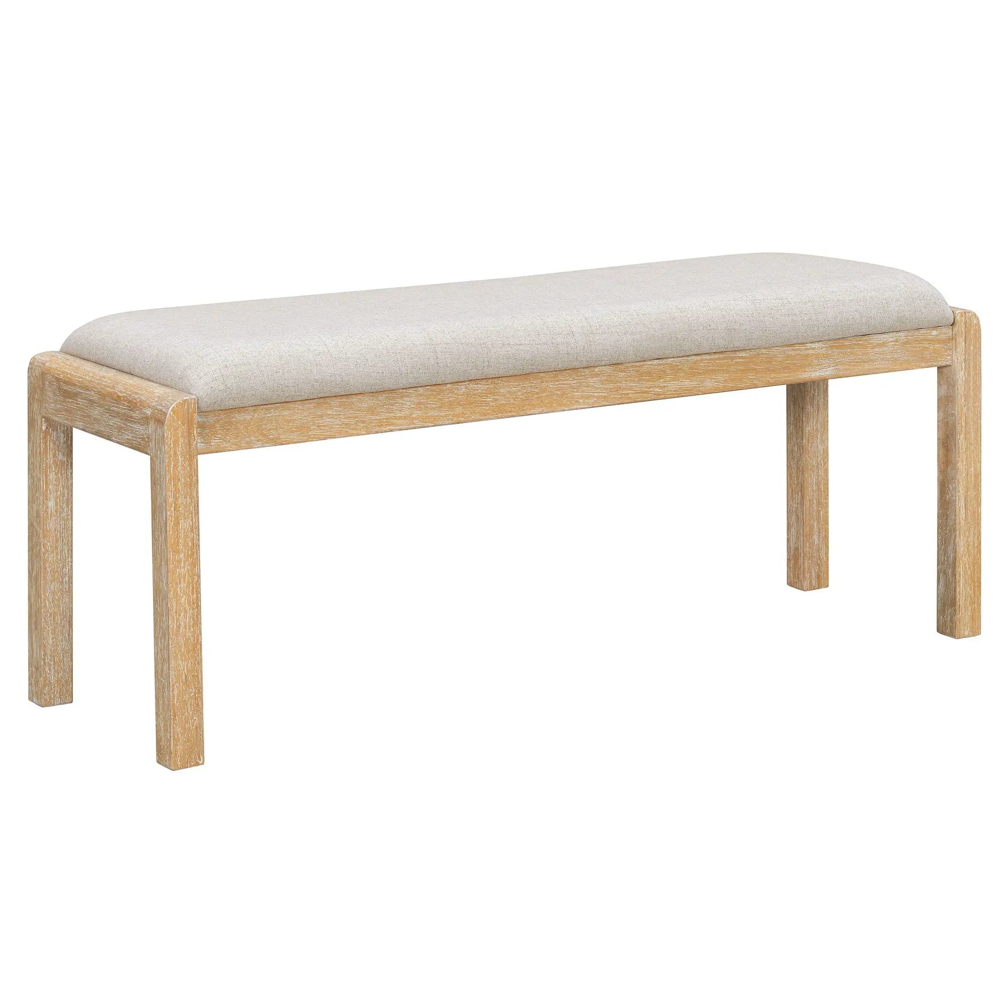 Extendable Dining Table Set With 4 Upholstered Chairs And 1 Bench