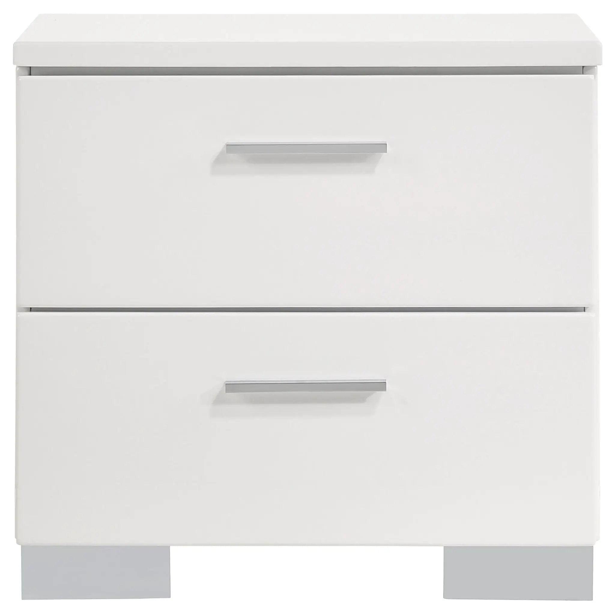 Felicity 4-piece Queen Bedroom Set White High Gloss by Unique Piece Furniture