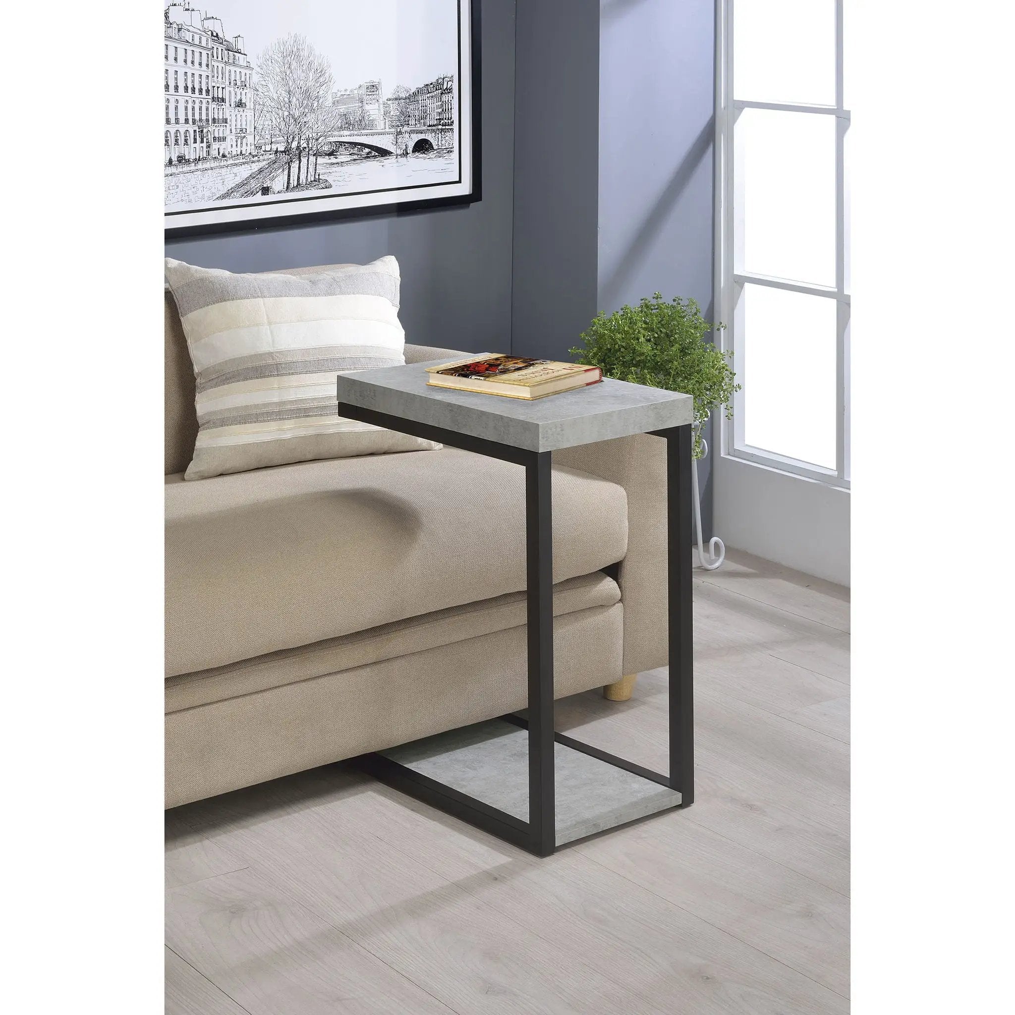 Snack Table With Industrial Base by HouseOfZazla