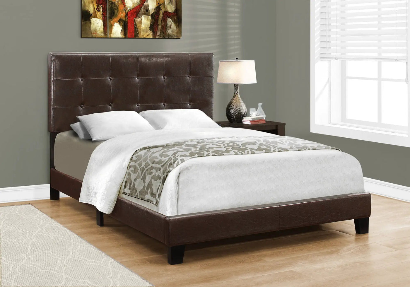 Bed, Upholstered, Frame Only, Transitional by Unique Piece Furniture