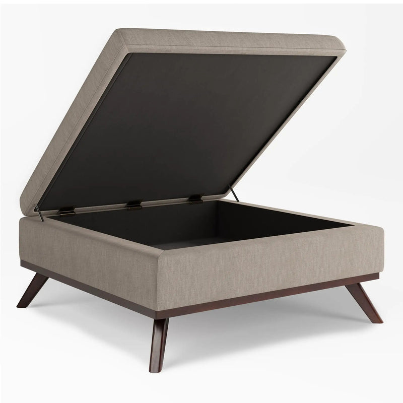 Owen - Multifunctional Square Coffee Table Storage Ottoman by HouseOfZazla