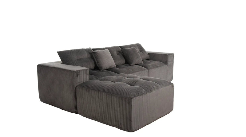 101" L-Shaped Modular Compression Sofa by HouseOfZazla
