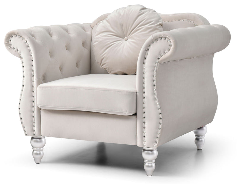 Chic Transitional Flared Arm Chair by HouseOfZazla