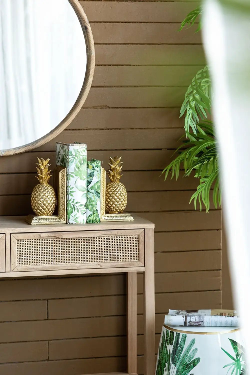 Botanical And Book Boxes (Set of 2) - White / Green by HouseOfZazla