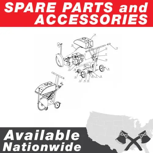 Wheels for TPC80 and TPC80H Plate Compactor by Tomahawk Power