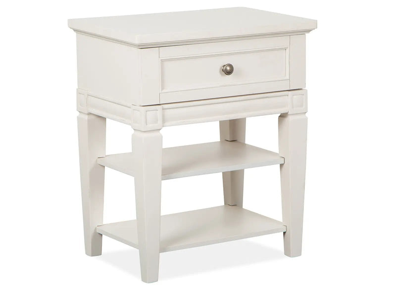Willowbrook - Open Nightstand - Egg Shell White With Slight Rub Through by Unique Piece Furniture