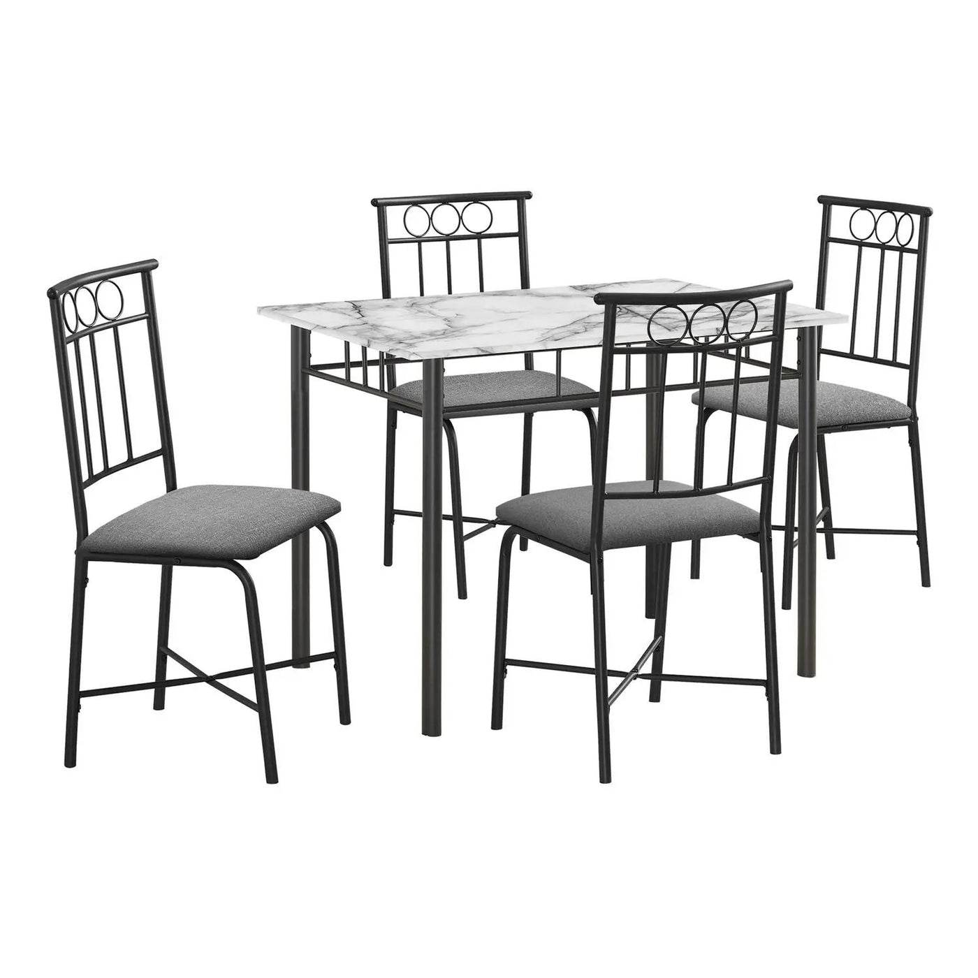 5 Pieces Dining Table Set, Small, Rectangular by Unique Piece Furniture