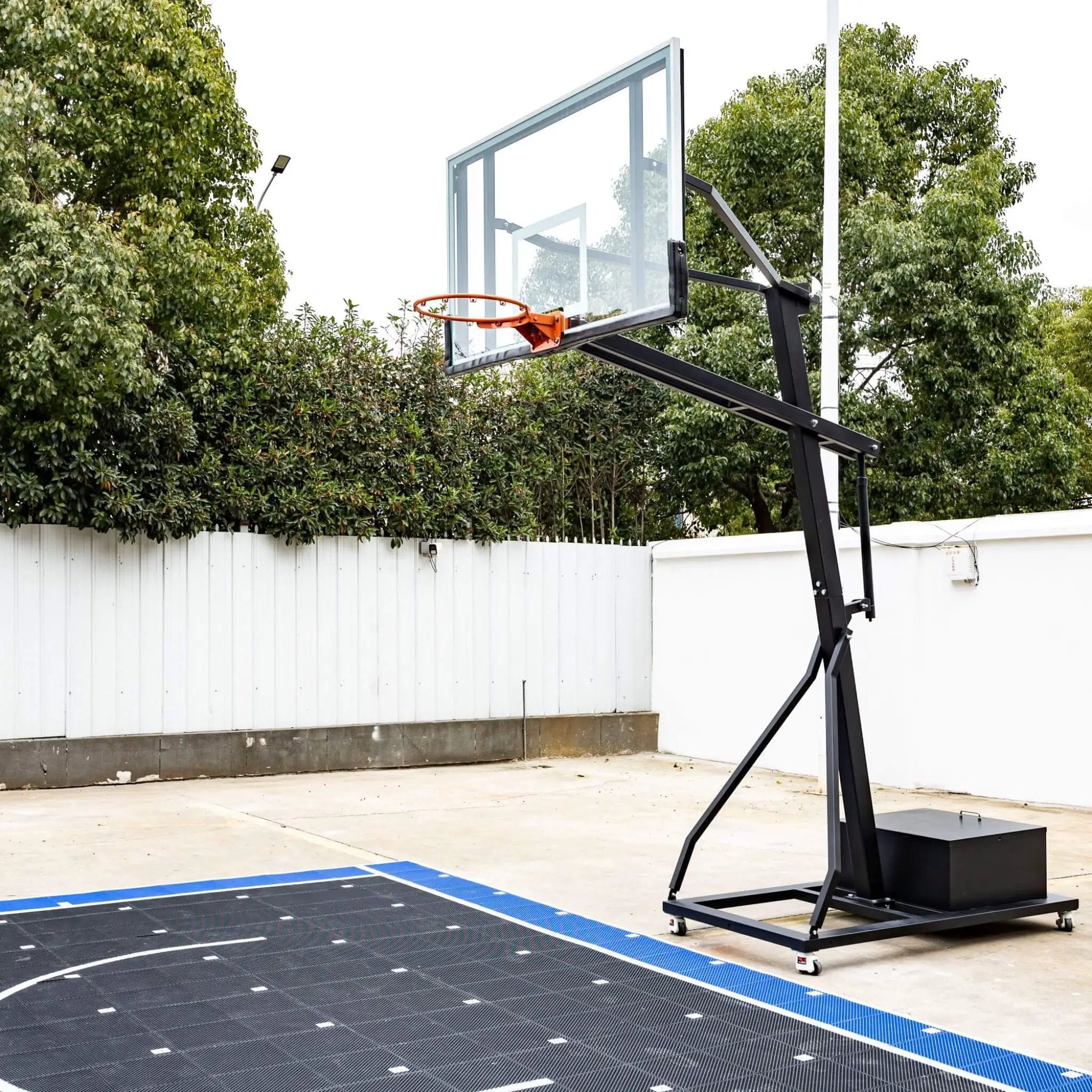 [18X24FT] Heavy-Duty Portable Adjustable Basketball Hoop With Court (SAK72980) by SAKSBY WHOLESALE
