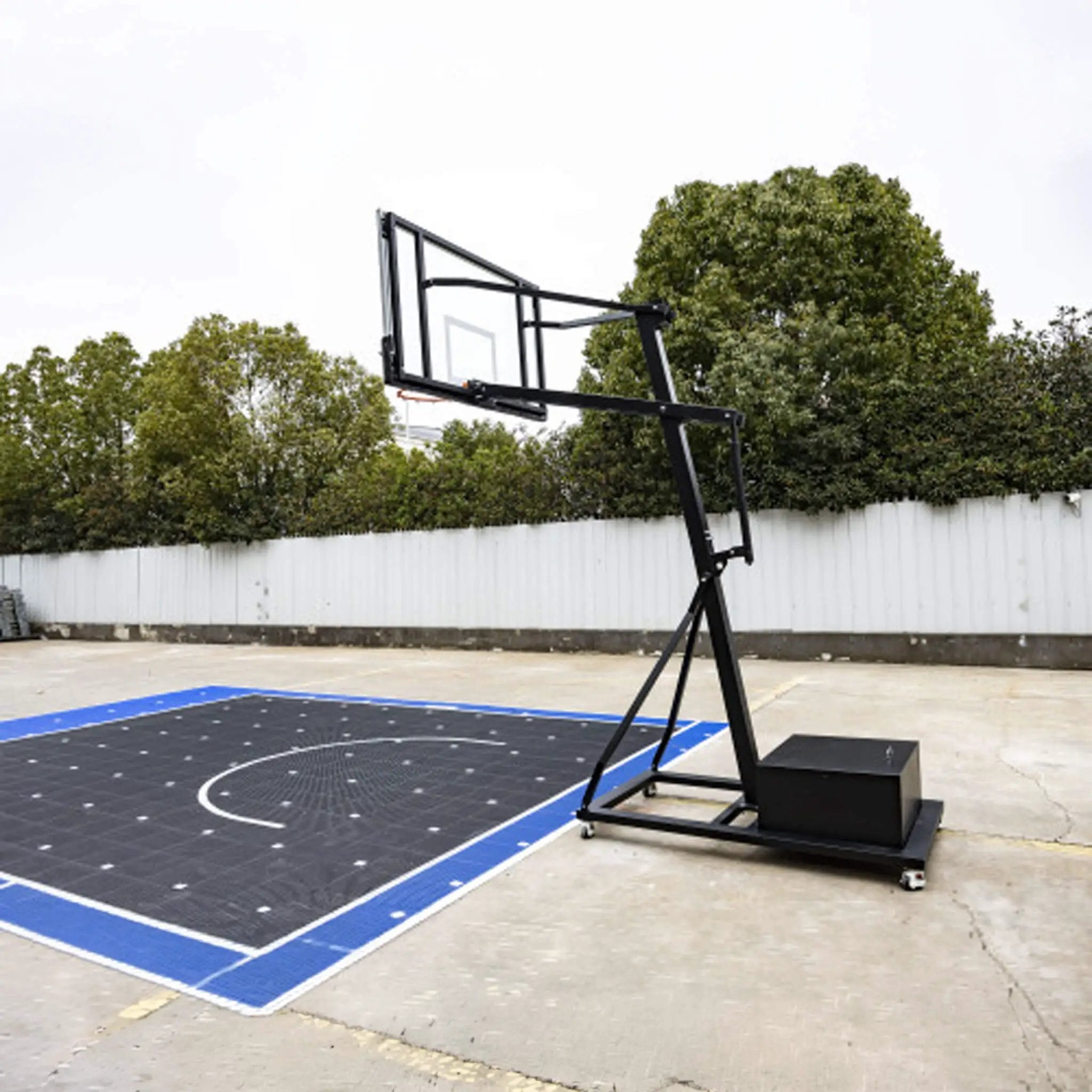 [18X24FT] Heavy-Duty Portable Adjustable Basketball Hoop With Court (SAK72980) by SAKSBY WHOLESALE