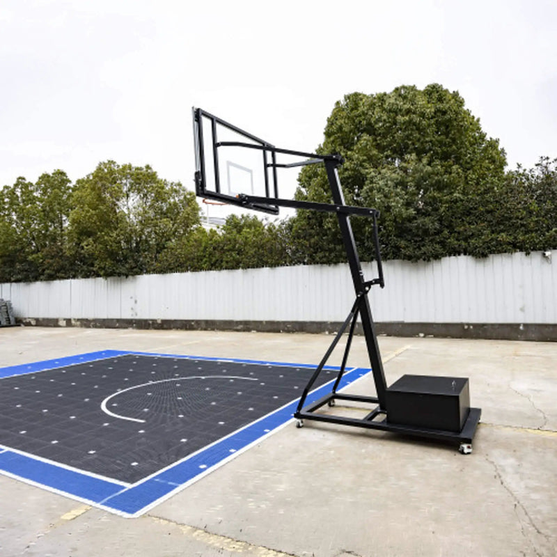 [18X24FT] Heavy-Duty Portable Adjustable Basketball Hoop With Court (SAK72980) by SAKSBY WHOLESALE