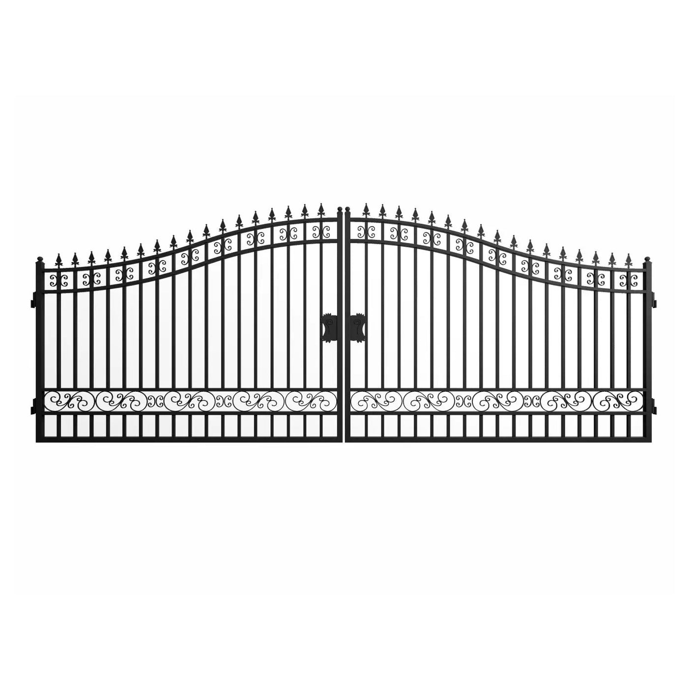 18x8 ft Steel Dual Swing Driveway Gate by Chery Industrial