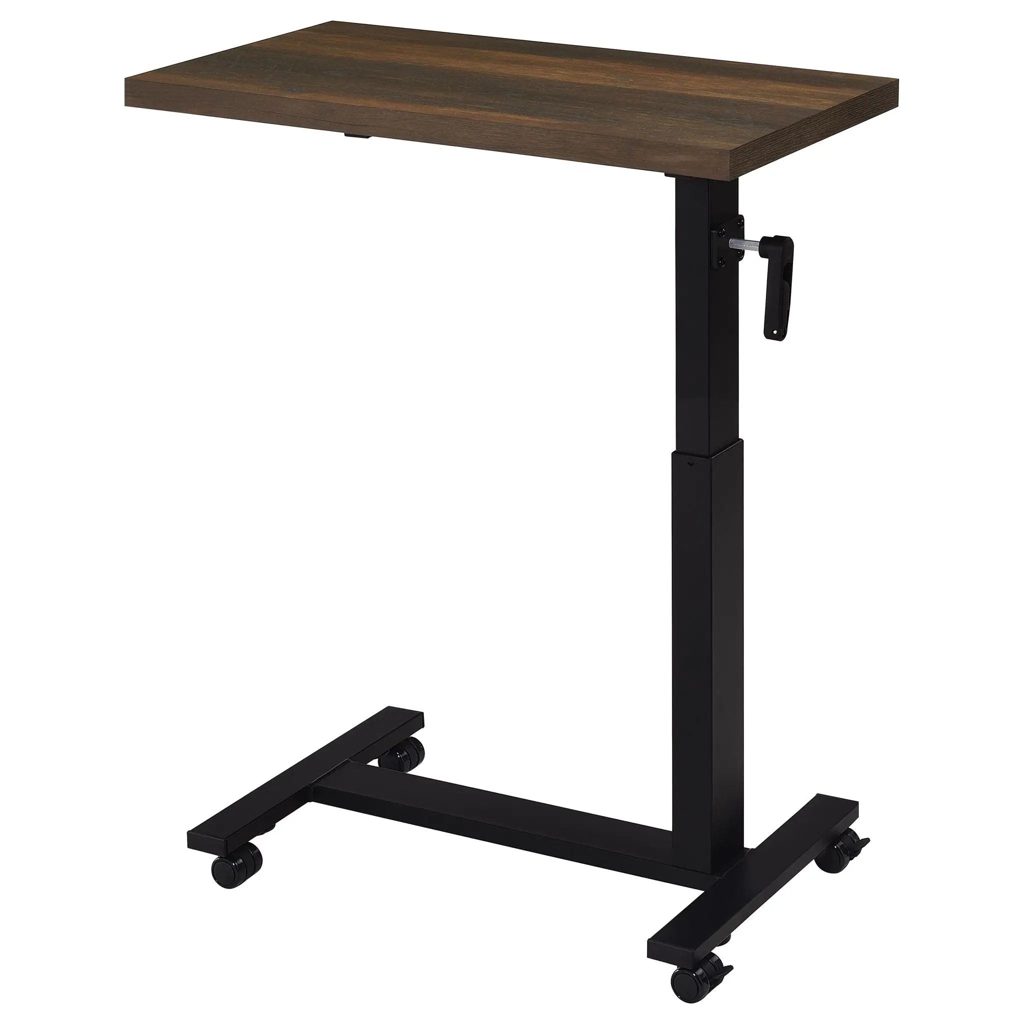 Westpark Height Adjustable Mobile Bedroom C-Table Dark Pine by Unique Piece Furniture