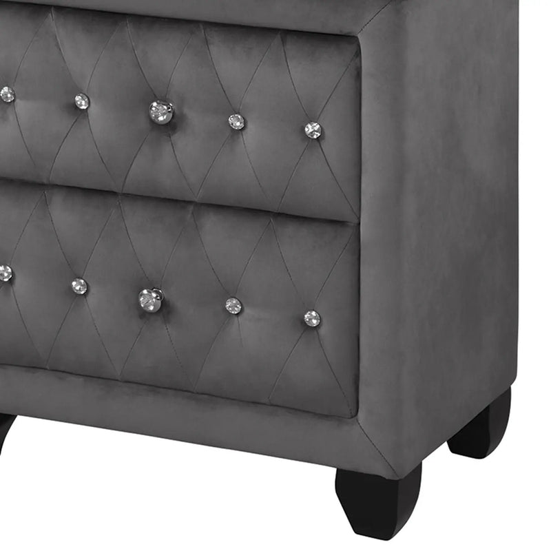 Sophia - 2 Drawer Nightstand - Gray by HouseOfZazla