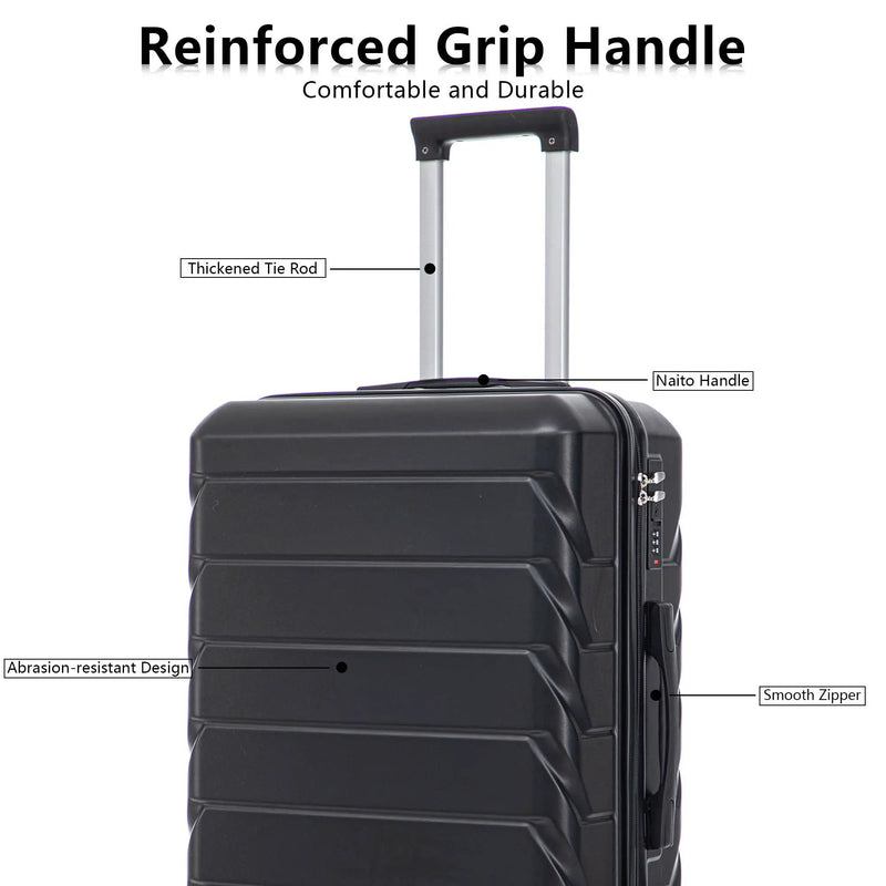 3 Pieces Set 20" / 24" / 28" Spinner Wheel Luggage With Combination Lock by HouseOfZazla