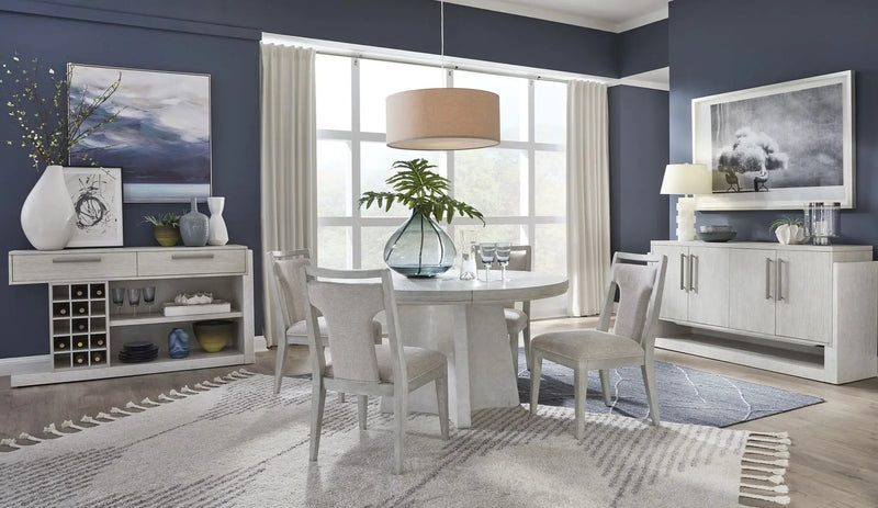Lorelei - Extendable 54" Round Dining Table - Misty Cloud by Unique Piece Furniture