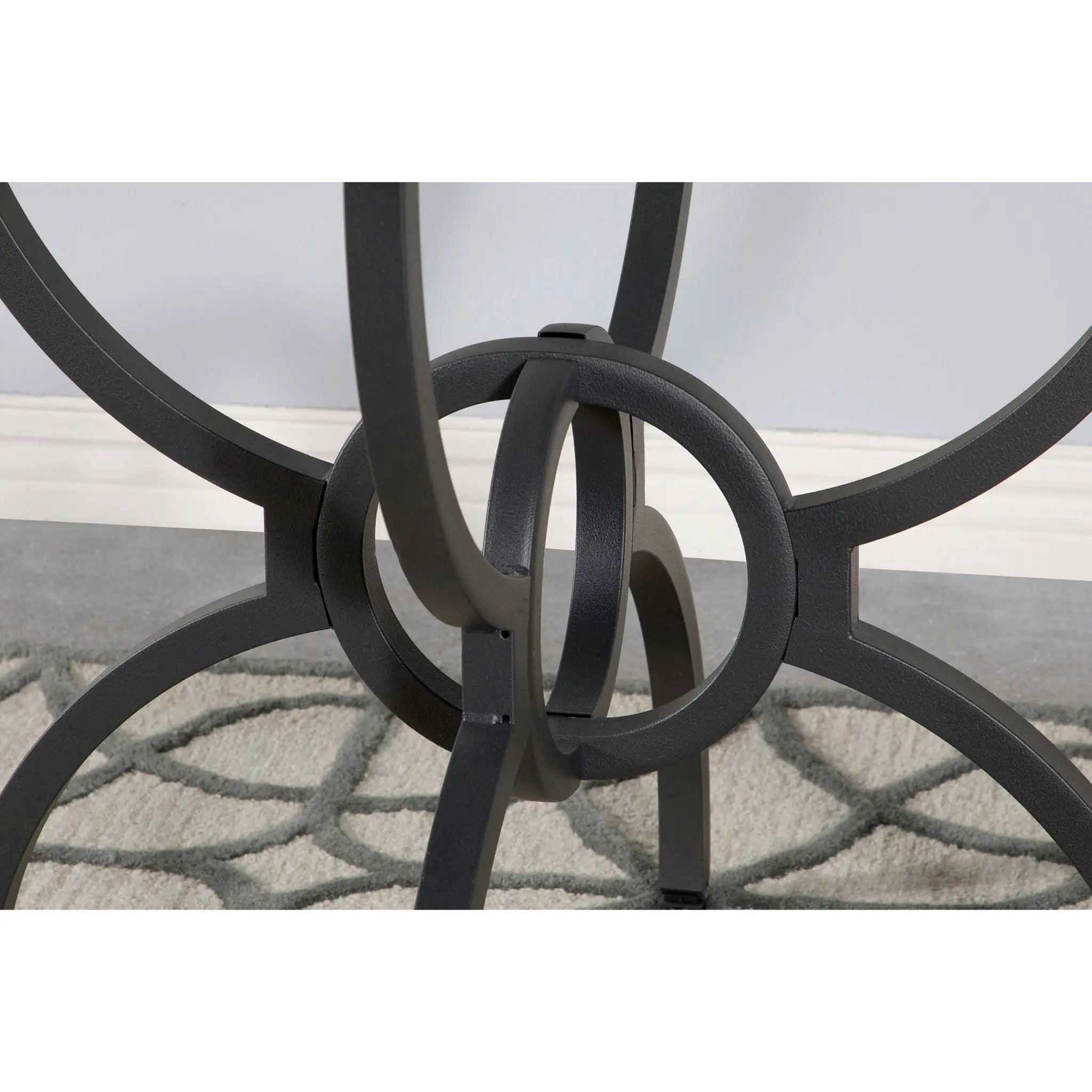 Marina - Round Dining Table - Gunmetal by HouseOfZazla