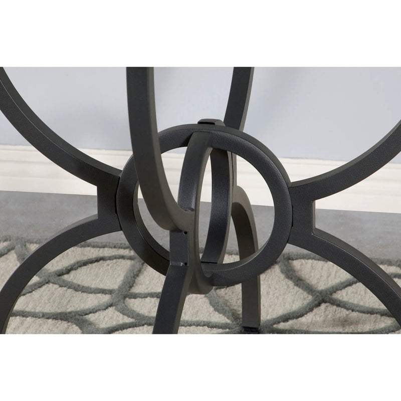 Marina - Round Dining Table - Gunmetal by HouseOfZazla