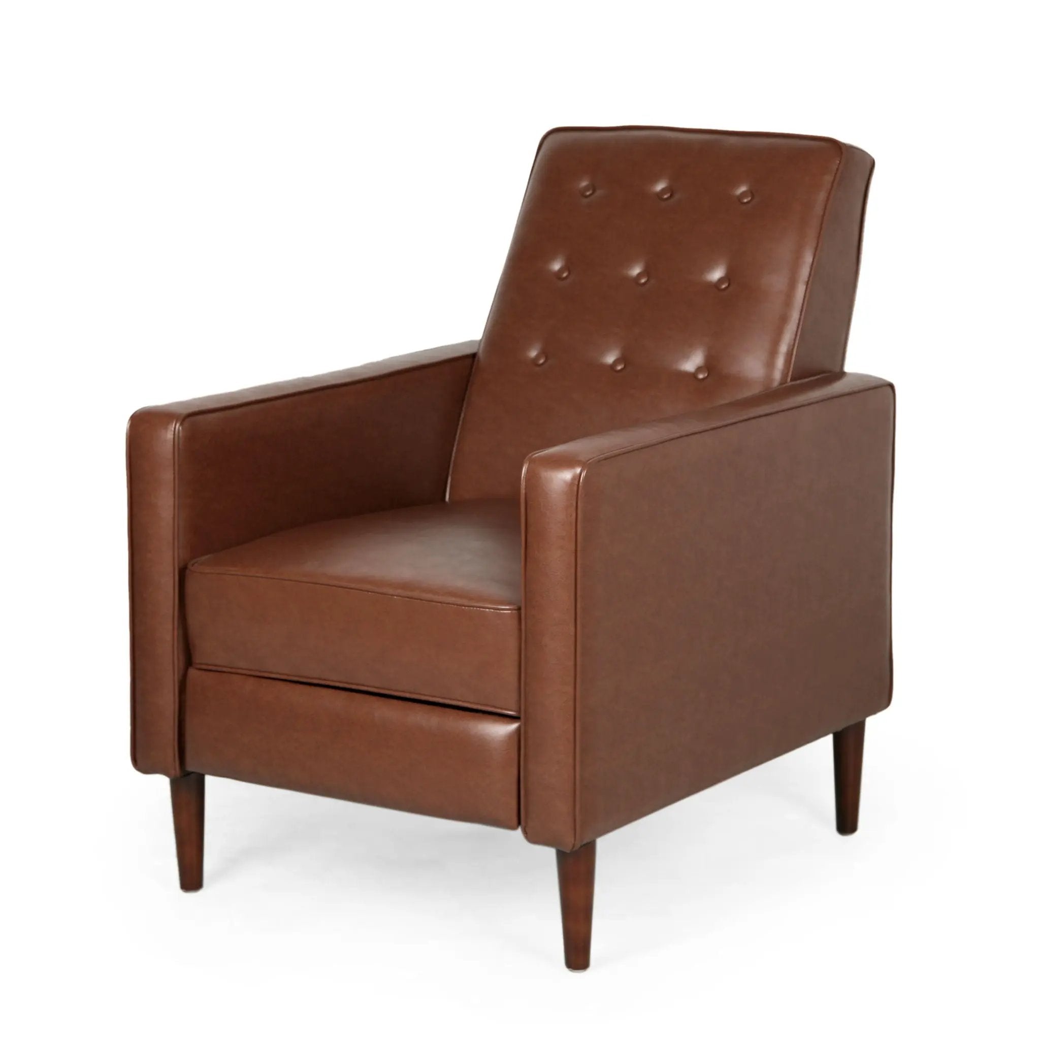 Mid-Century Modern Recliner With Button Tufted Waffle Stitch by HouseOfZazla