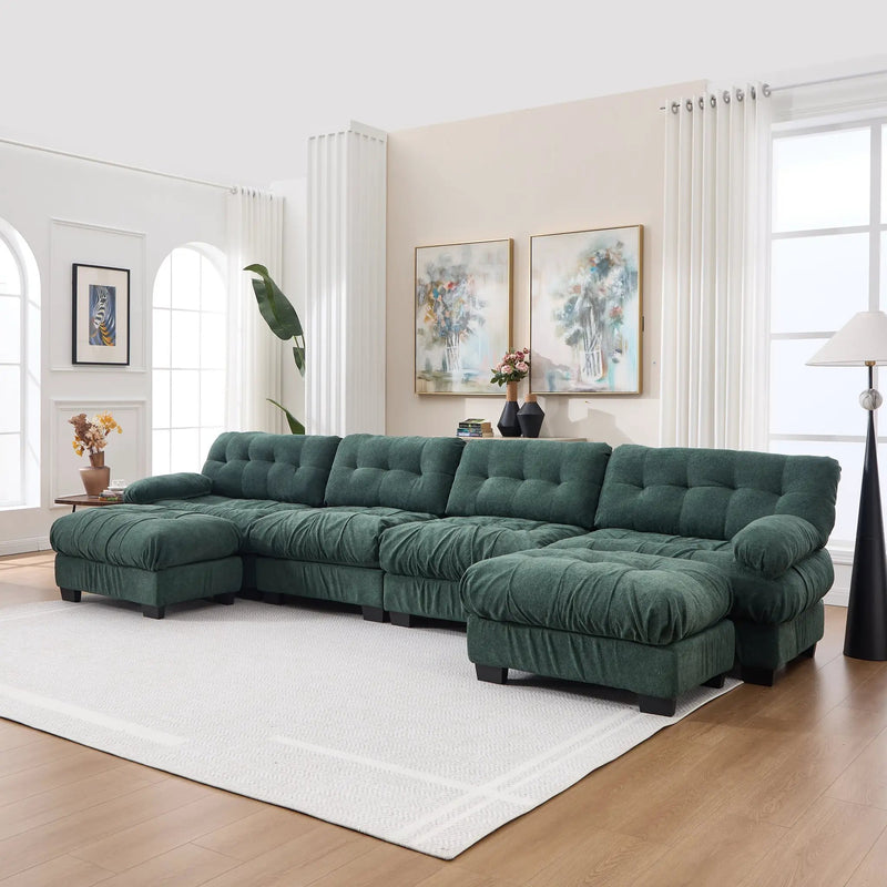 U Shaped Couch Modular Sectional Sofa by HouseOfZazla