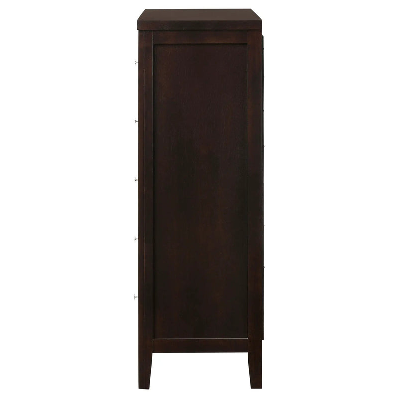 Carlton 5-drawer Bedroom Chest Cappuccino by Unique Piece Furniture