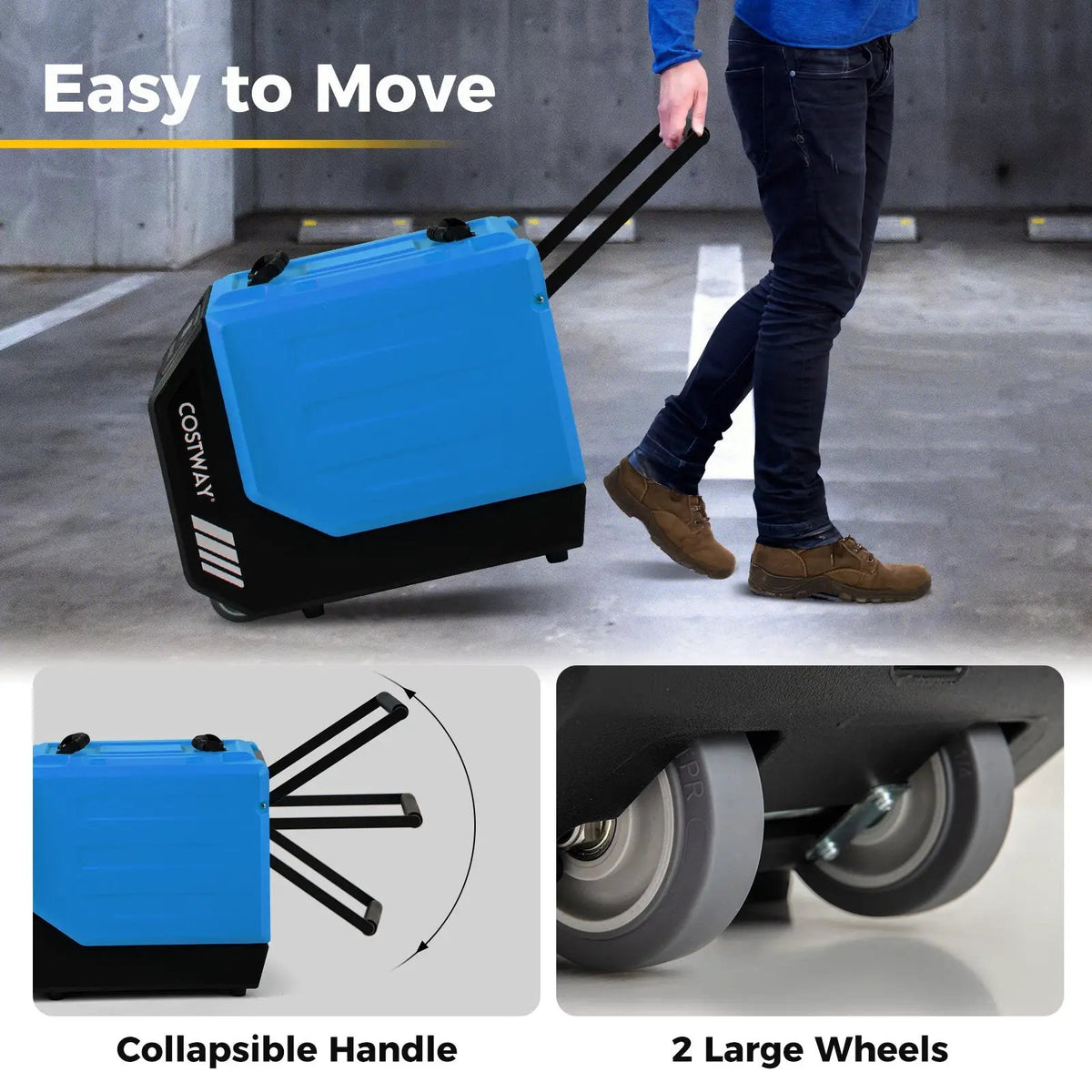 190 PPD Commercial Dehumidifier with Pump and 2 Wheels, photo 6 of 9