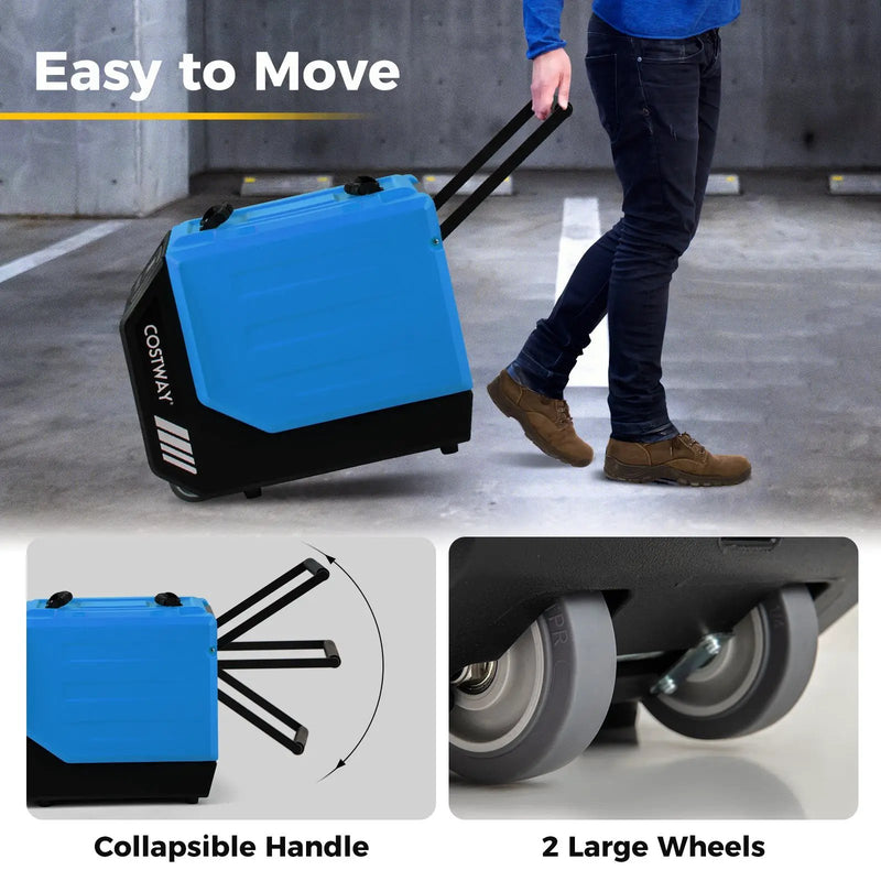 190 PPD Commercial Dehumidifier with Pump and 2 Wheels by DirectDeals