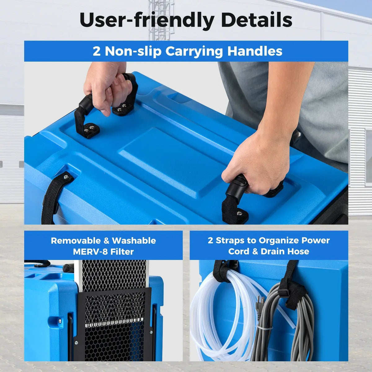 190 PPD Commercial Dehumidifier with Pump and 2 Wheels, photo 7 of 9