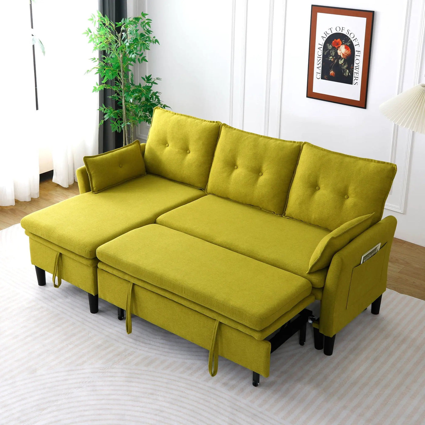L-Shaped Reversible Chaise Sectional Sofa With Storage by Unique Piece Furniture