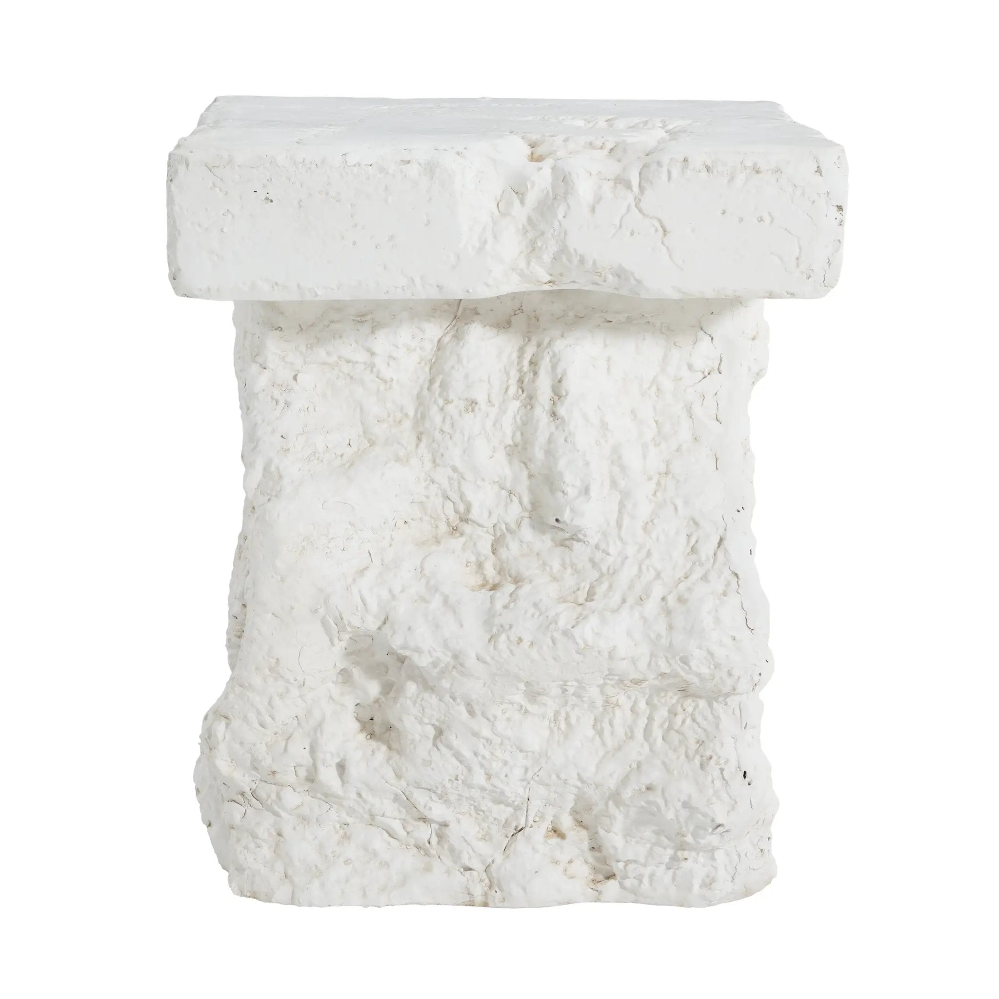 Talia Outdoor Patio Modern Artistry MGO Side Table, White by HouseOfZazla