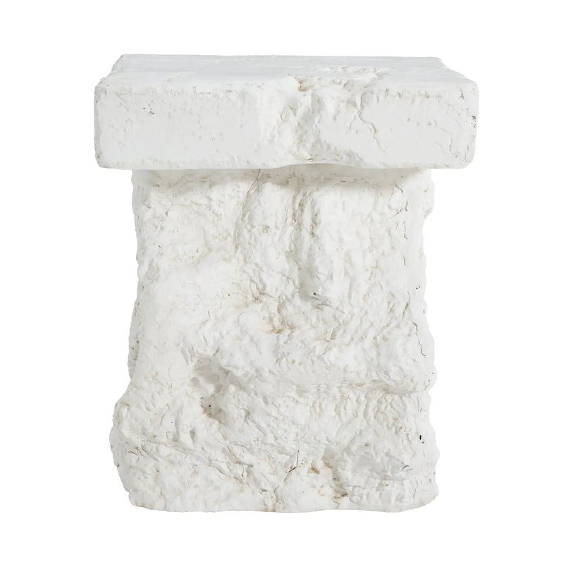 Talia Outdoor Patio Modern Artistry MGO Side Table, White by HouseOfZazla