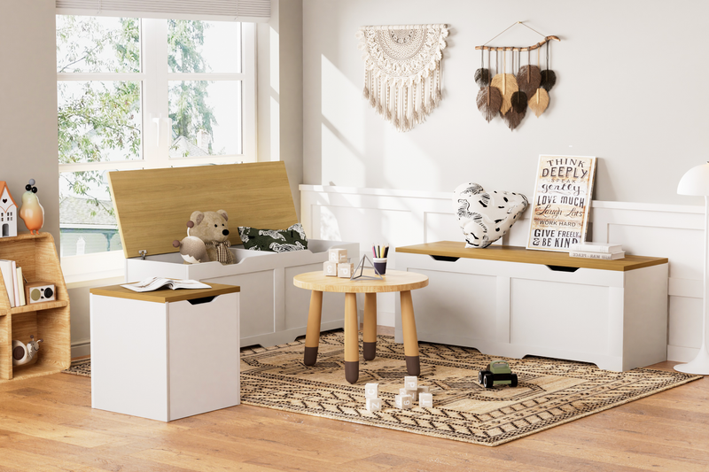 3-Piece L-Shaped Multi-Functional Storage Bench with Cushion by HouseOfZazla