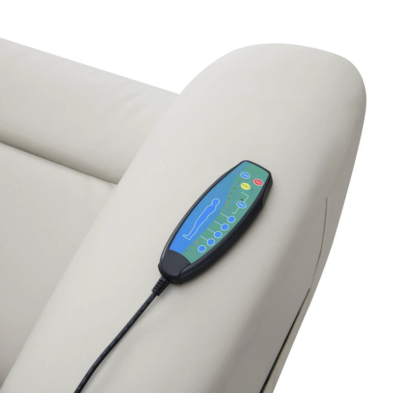 Marsha - Silicone Synthetic Leather Power Motion Recliner With Lift Heating Massage Chair - Light Gray by Unique Piece Furniture