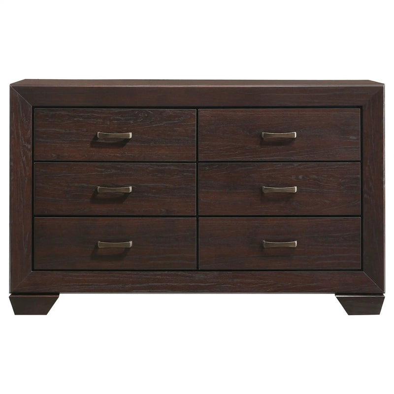 Kauffman 6-drawer Dresser Dark Cocoa by Unique Piece Furniture