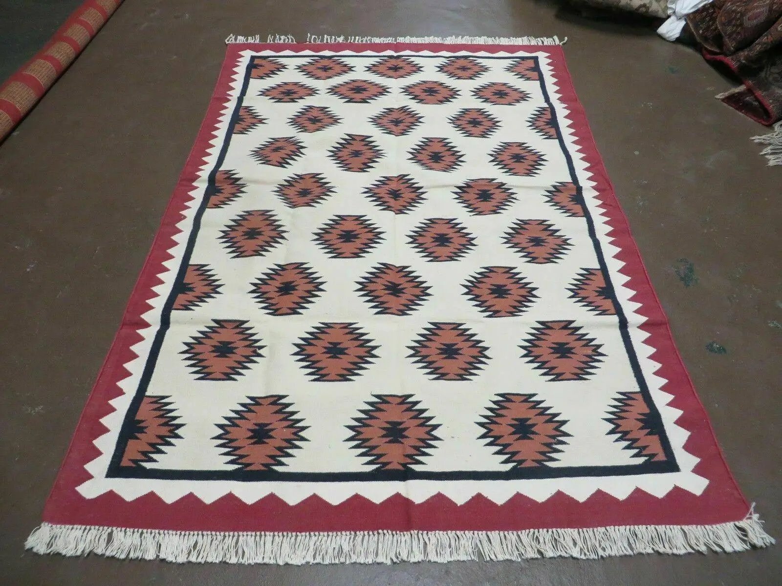 5' X 8' Hand Woven Wool Rug Contemporary Kilim Dhurrie Modern Oriental Area Rug by Jewel Rugs