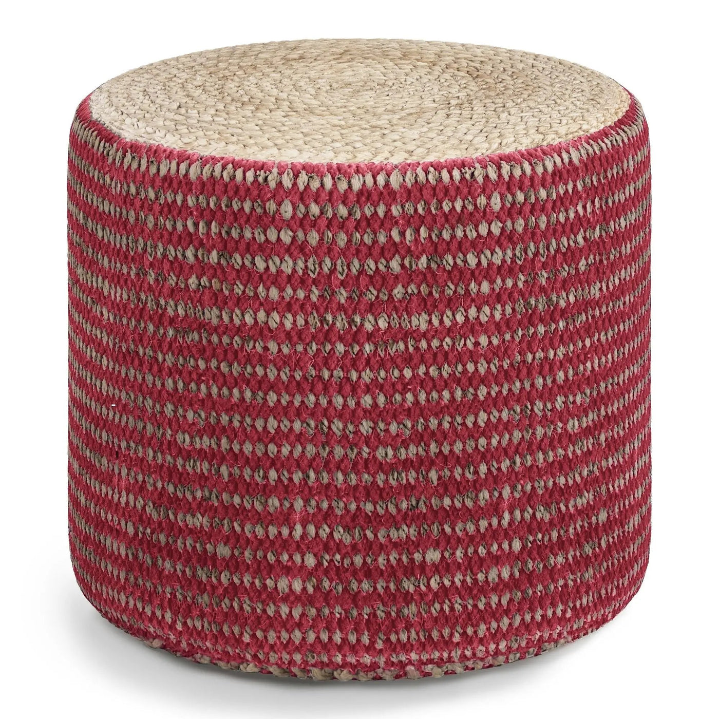 Larissa - Handcrafted Round Braided Pouf by Unique Piece Furniture