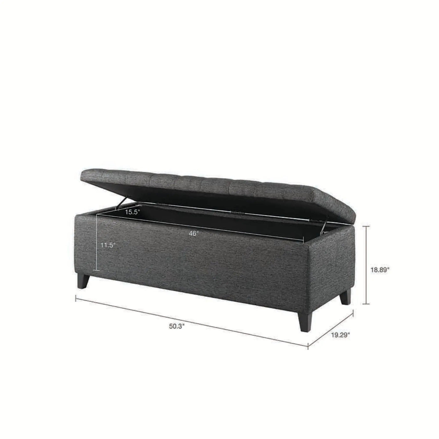 Elegant Design Tufted Top, Soft Close Storage Bench by Unique Piece Furniture