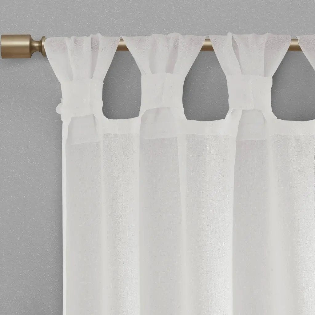 Floral Embellished Tab Top Solid Curtain Panel by HouseOfZazla