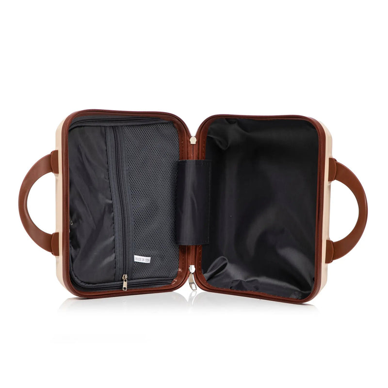 14'/20' 2-Piece Beige ABS Spinner Wheel Luggage Set by HouseOfZazla