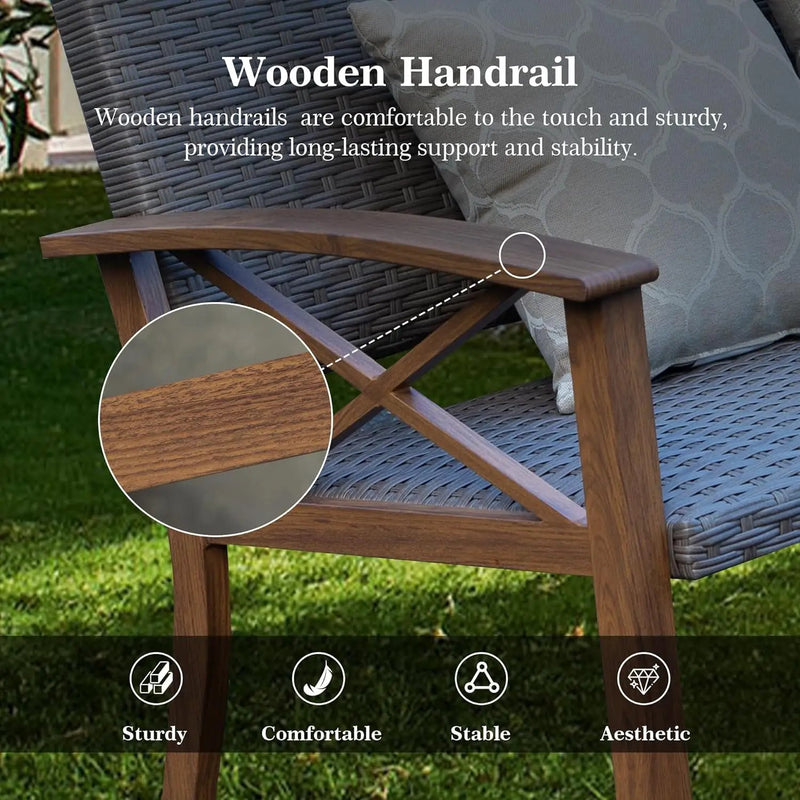 Aluminum Patio Furniture Set, 4-Piece Modern Conversation Set by HouseOfZazla